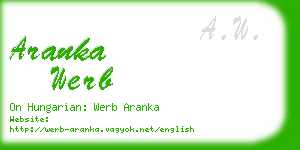 aranka werb business card